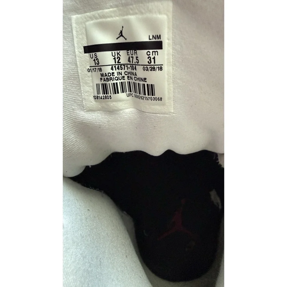 Jordan Air Jordan 13 men's Sneakers Sz 13 White Black Red Leather 414571-104